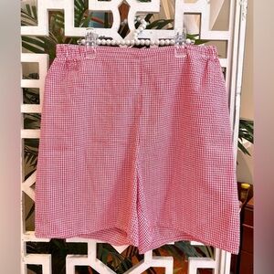 Vintage Red & white Gingham High Waist Shorts
